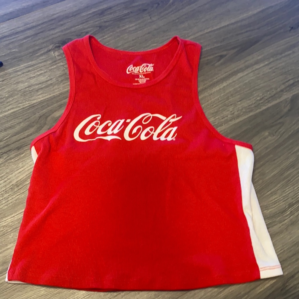 Coca-Cola red and white crop top